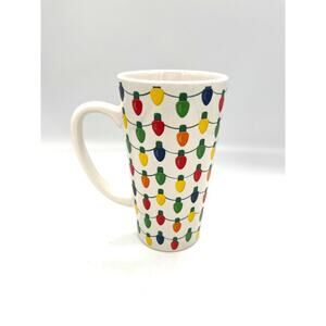 SCM Home Christmas String of Lights 6" Tall Coffee Mug